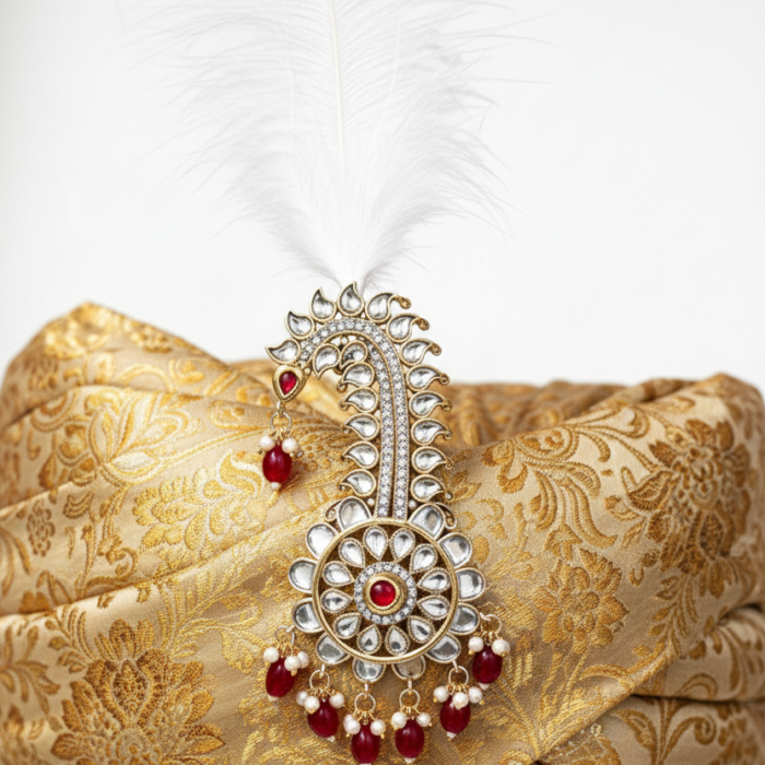 Kalgi on Brocade Turban