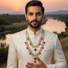 Sherwani Look 5 - Hand on Chest