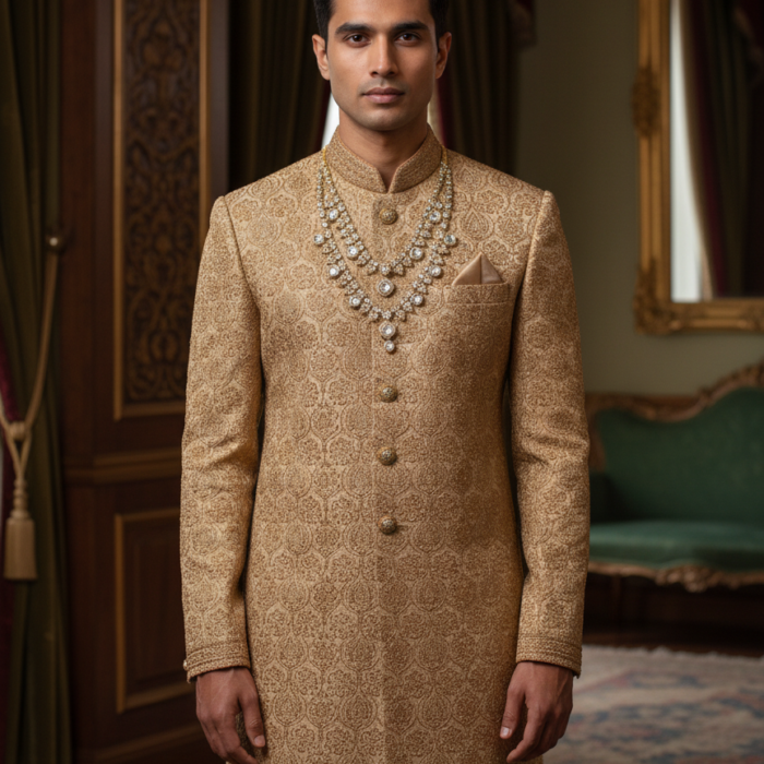 Sherwani Model Angle 1 (Front) Sherwani Model Angle 1 (Front)