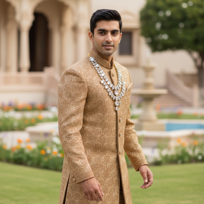 Sherwani Model Angle 5 (Dynamic Pose) Sherwani Model Angle 5 (Dynamic Pose)